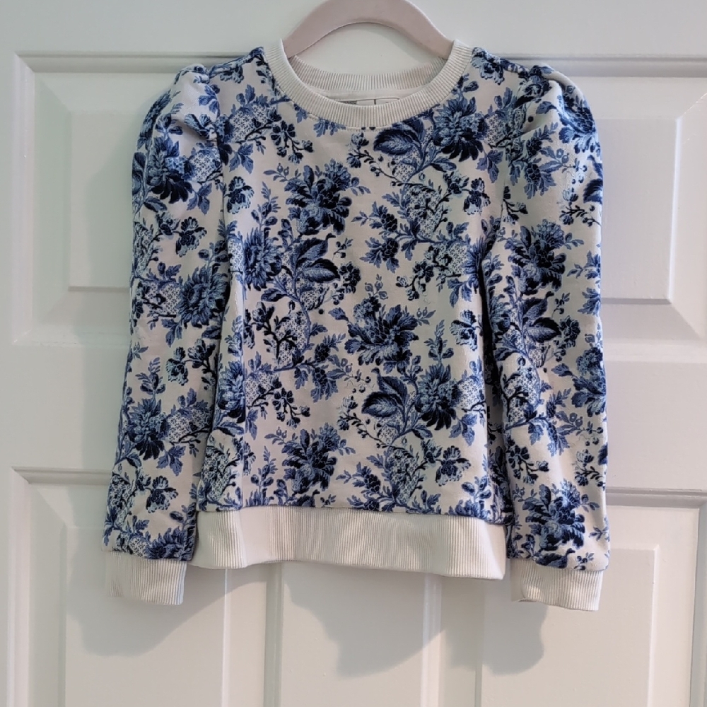 Janie and Jack Blue Floral Sweatshirt